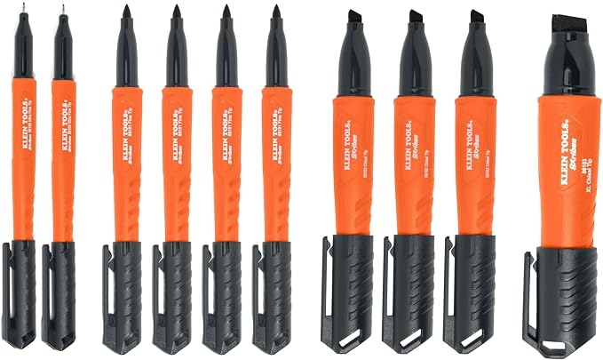 KLEIN TOOLS 80204 Skribes Variety Set, and XL Chisel Tip, Quick-Drying Marker by KleinTools