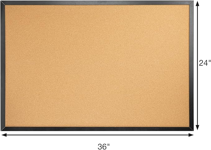OWLKELA 24'' x 36'' Cork Board Bulletin Board, Vision Board and Decorative - Image 2