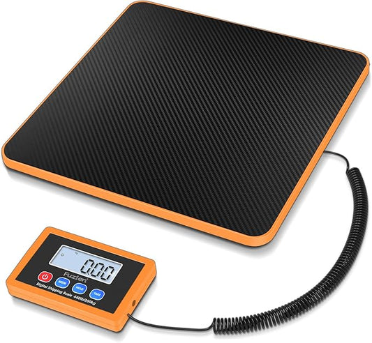 Fuzion Shipping Scale, 440LB/200KG x 10g Digital Postal Scale, Hold/Tare Function, Postage Scale for Packages Small Business/Luggage/Mailing, Battery & AC Adapter Included-DeskLoop Office