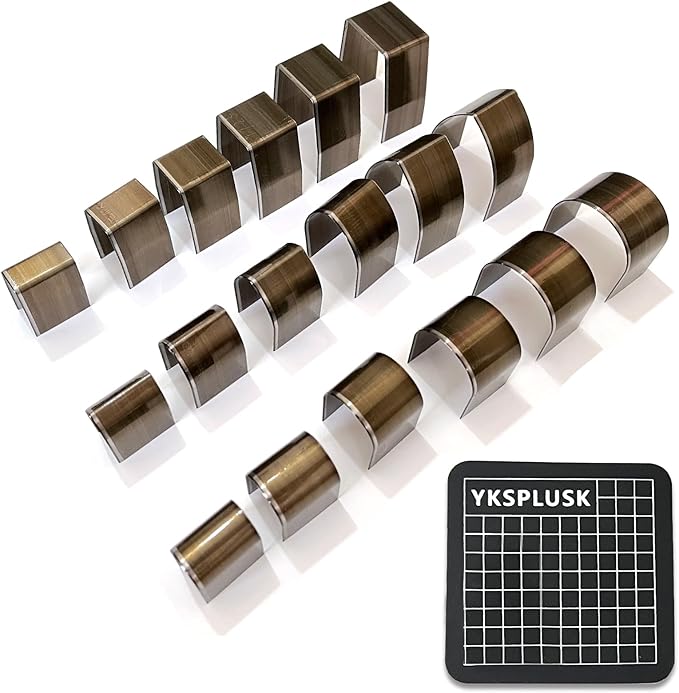 18 Pieces Leather Corner Punch Set, Leather End Punch Tool High Carbon Steel Corner Cutter Tools, Corner Trimmers Punch with Mat & Box, Edge Trimmer for DIY Leathercrafts-DeskLoop Office