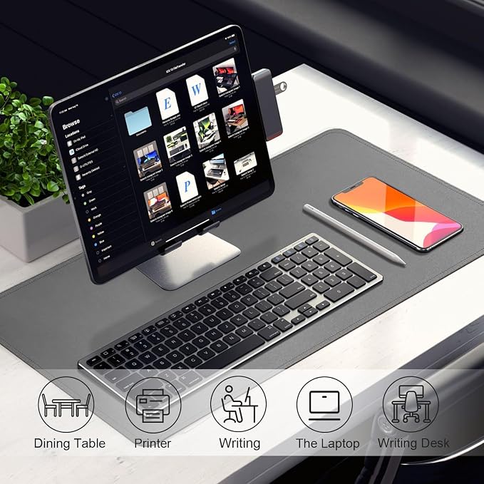 Leather Desk Pad Protector, 39.4'' X 17'' Large Mouse Pad, Office Desk Mat - Image 5