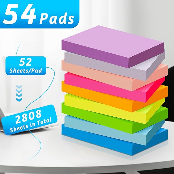 Mini Sticky Notes 1.5x2 in, 9 Colors Bright Strong Adhesive Post, Suitable - Image 3
