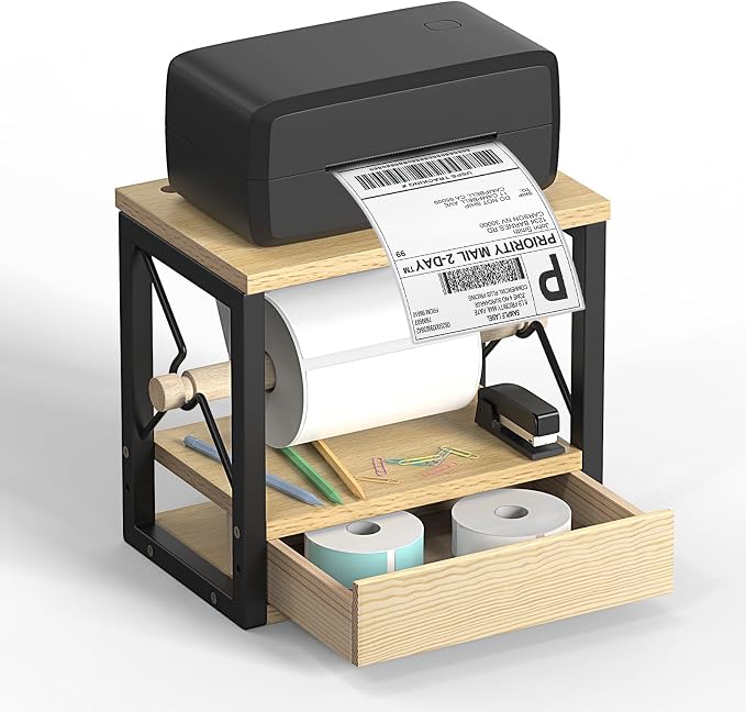 Label Roll Holder & FanFold Labels by Movetility