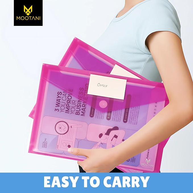 25 Pack Plastic Envelopes, Folders - Image 7