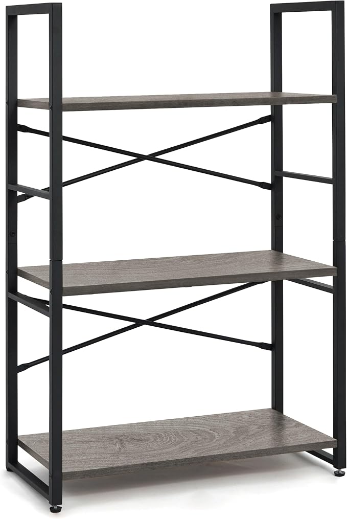 CAPHAUS 3 Tier Small Bookshelf, 24 Inch Width Free Standing Shelf, Bookcase - Image 8