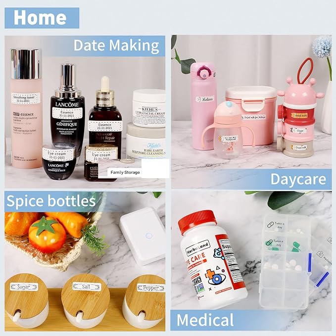 LMASBLTER D110M Label Maker Machine with Tape Portable Bluetooth Sticker Label Printer with Different Fonts Easy to Use Ideal for Home Office Organization Small Business Supplies USB Rechargeable-DeskLoop Office