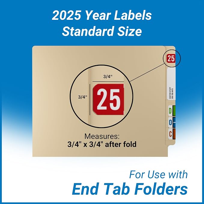 2025 Year Labels, Doctor Stuff 2025 Chart Stickers, S & W/Acme Style, USA Made - Image 5