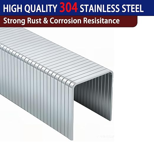 HW HAMWOO 20 Guage 304 Stainless Steel T/50 Staples, 4 Sizes Assorted Size - Image 4