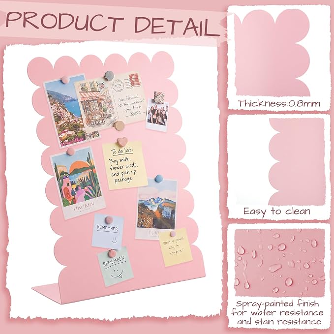 Gueevin 2 Pcs Magnet Board Standing Magnetic Metal Board - Image 3