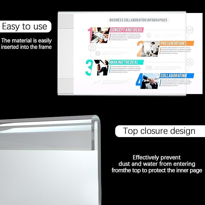 2X3.5 Inch Clear Acrylic Sign Holder – Reusable Adhesive Peel & Stick - Image 6