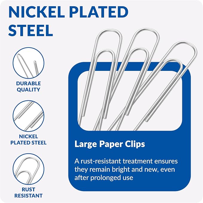 Jumbo Paper Clips, 2 Inch Paper Clip - Image 3