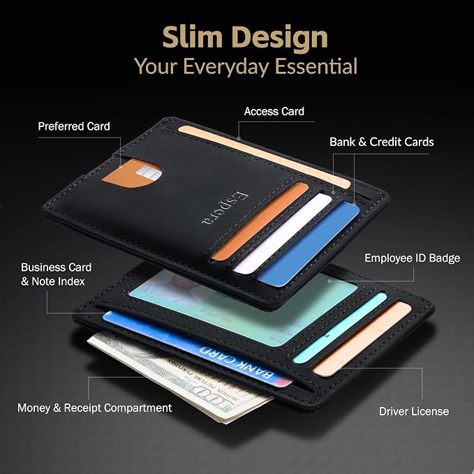 Espera Slim Minimalist Front Pocket Wallet - Image 3