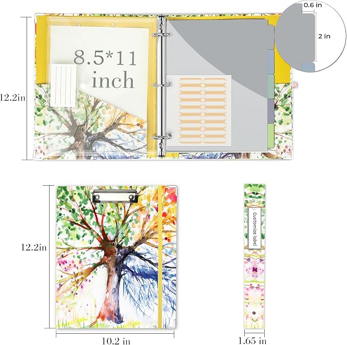 1 Inch 3 Ring Binder Organizer, Three Ring Binder - Image 6