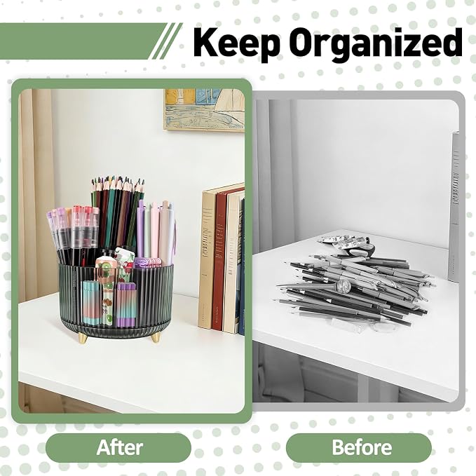 360 Rotating Pen Pencil Holder for Desk, Pen Organizer - Image 4