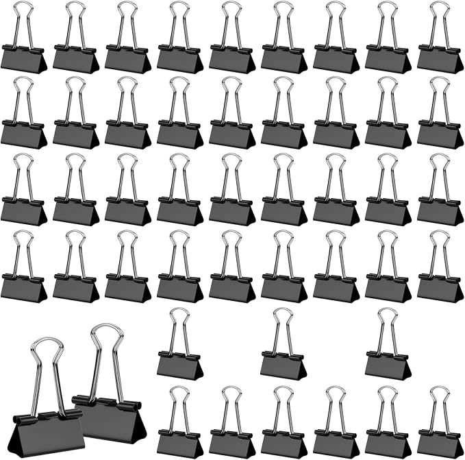 180 Pcs Large Binder Clips, 1.26 in/32mm Clips Office Supplies, Paper Clamps by PEASUG