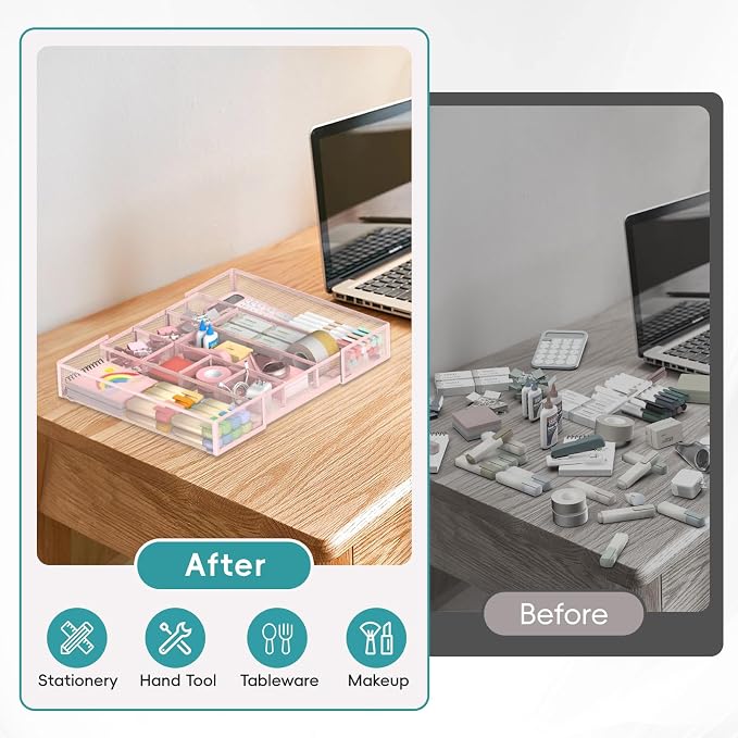 Expandable Desk Drawer Organizer Tray - Image 5