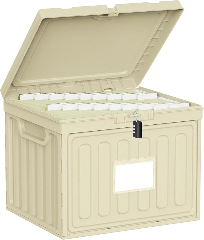 Oterri Lockable Plastic File Box by Oterri