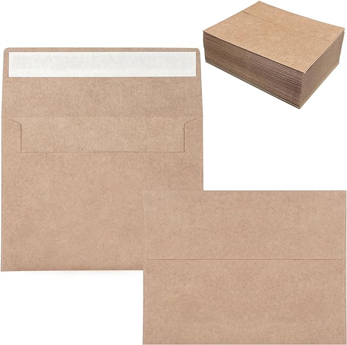 100 Pack A2 Envelopes for Card Making, Self Seal Greeting Card Envelopes for by Sylroal