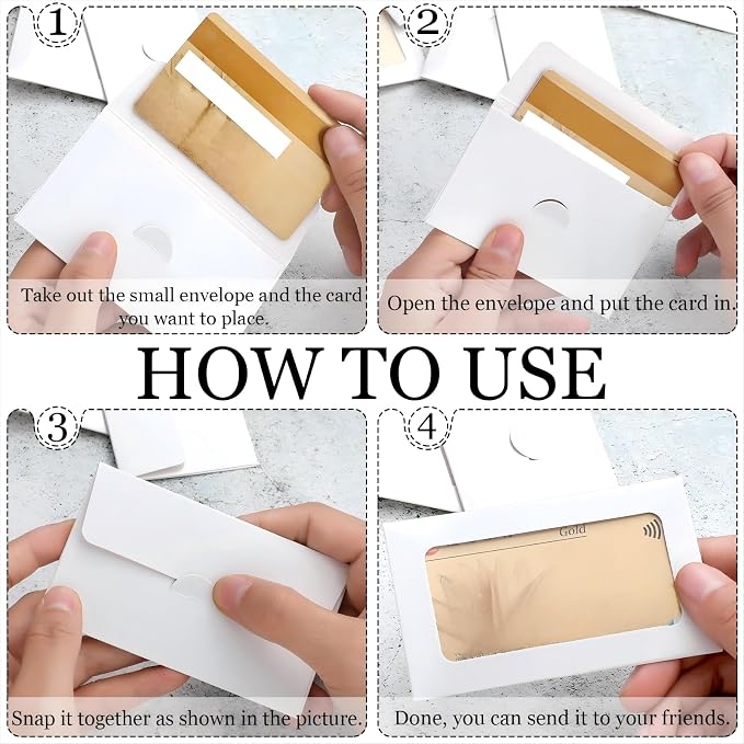 120 Packs Window Gift Card Envelopes Gift Sleeves Credit Size Business - Image 4