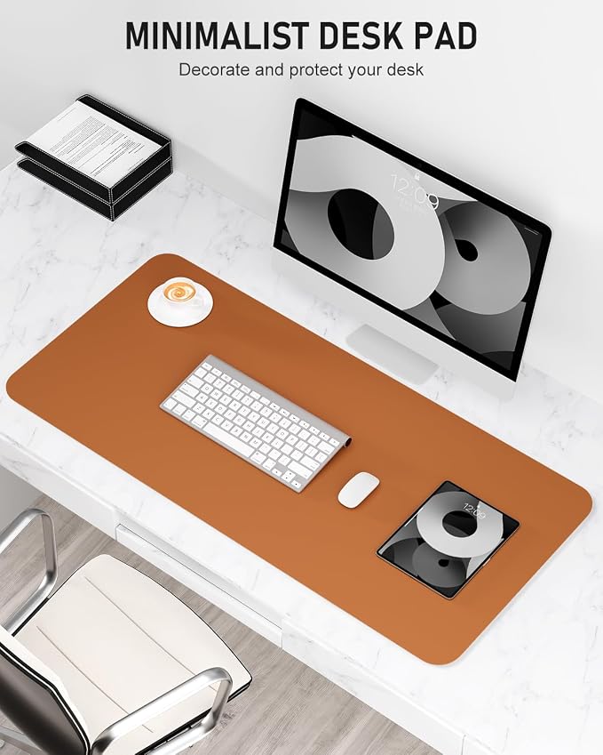 Desk Pad, 35.5" x 17" PU Leather Non-Slip Desk Mat Large Mouse Pad - Image 2