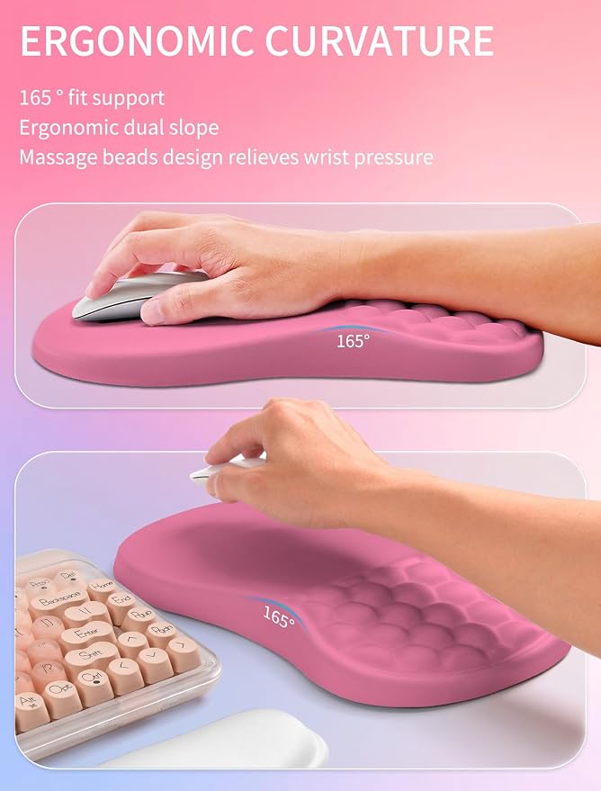 Hokafenle 2in1 Combination, Wave Keyboard Wrist Rest and Ergonomic Curvature - Image 3