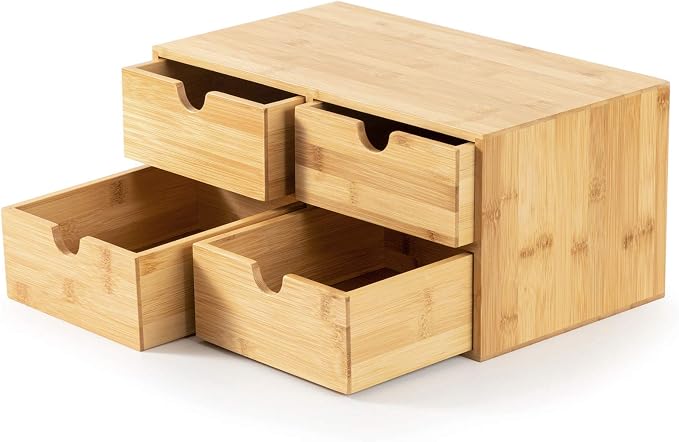 Wisuce Bamboo Desk Drawer Organizer, Desktop Organizer - Image 6