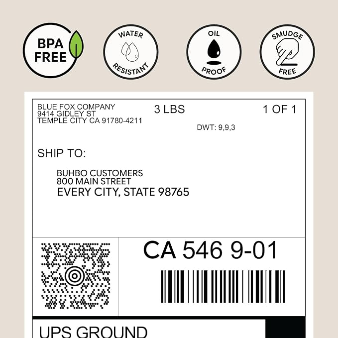 Buhbo 4 x 6 Direct Thermal Labels, Perforated and BPA Free, Compatible - Image 4