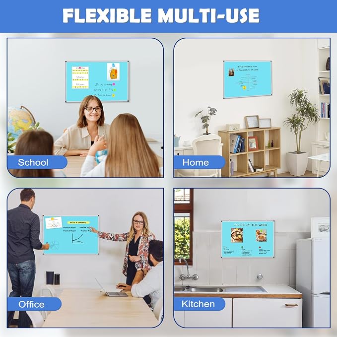 WALGLASS Magnetic Whiteboard 36"x24" Dry Erase White Board - Image 4