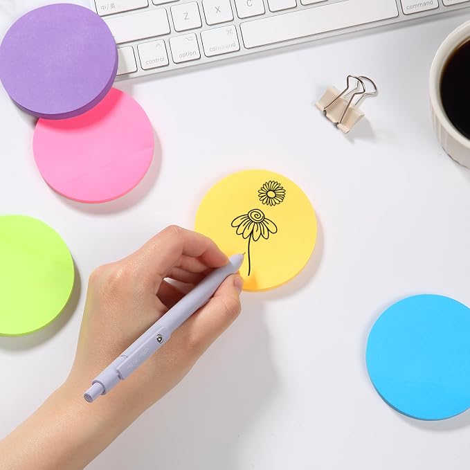 Mr. Pen- Round Sticky Notes, 2.8" Diameter, 12 Pads, 720 Sheets, Colorful | - Image 5