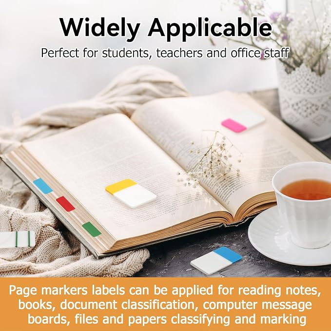 1 Inch Tabs for Notebooks, 480 Pieces Sticky Note Tabs File Index Tabs for Books - Image 6