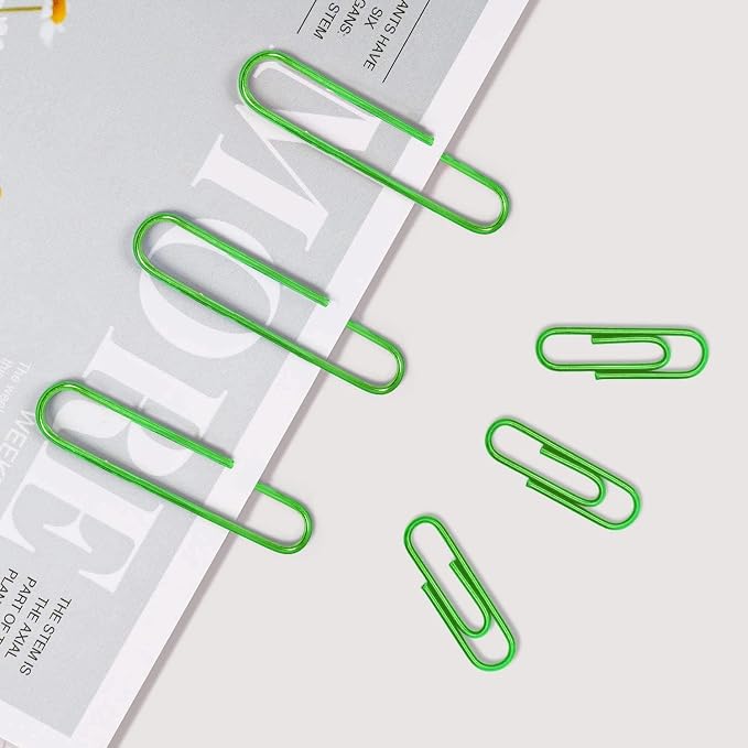 Vinaco Green Jumbo Paper Clips, 100 Pack, 2 Inch, Durable & Rust Resistant - Image 5