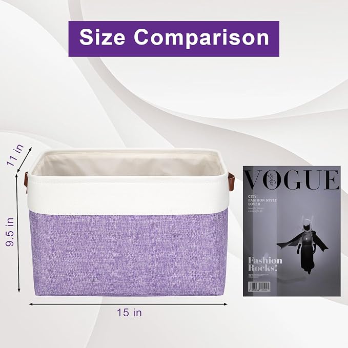 Bagnizer Storage Bins Large Fabric Storage Baskets - Image 3