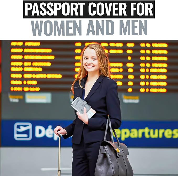 Passport Holder for Travel Essentials, Passport Wallet Cover Case for Travel - Image 4