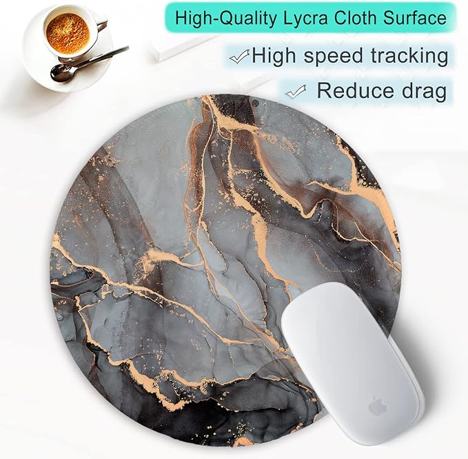 ITNRSIIET Round Mouse Pad with Stitched Edge Premium-Textured Waterproof - Image 6