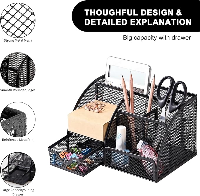 Mesh Desk Organizer, Desktop Organizer - Image 4