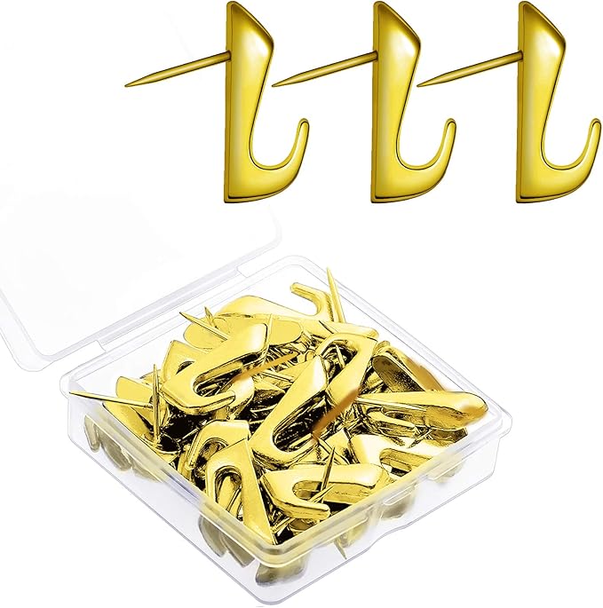 Hotop 30 Pcs Push Pins Picture Hooks 20 Lbs Thumbtacks by HOTOP