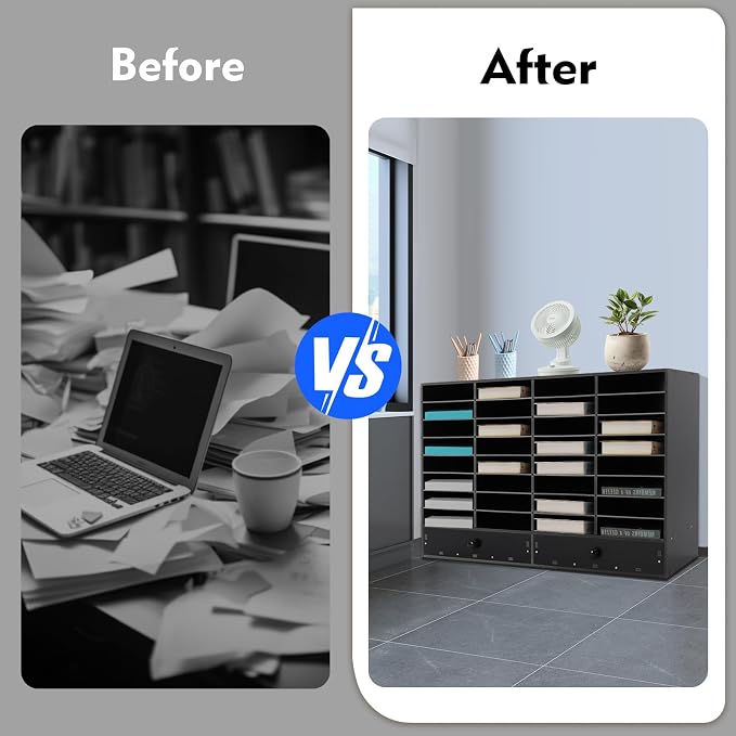 SHIECAMASIC Literature Organizer, 32 Compartments Office Mailbox - Image 7