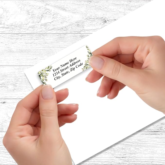 Personalized Return Address Labels Corner Leaves - Image 4
