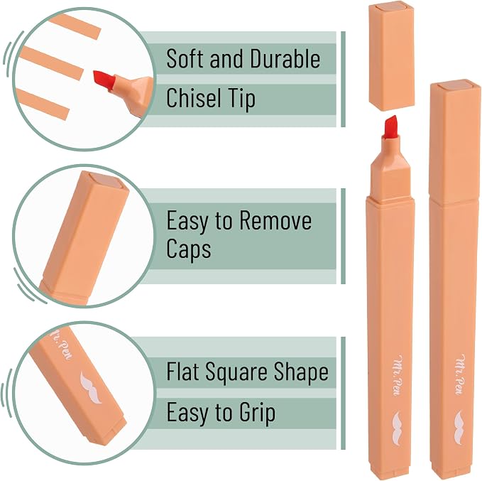 Mr. Pen- Aesthetic Highlighters, Chisel Tip, Summer Colors | Cute Highlighter - Image 4