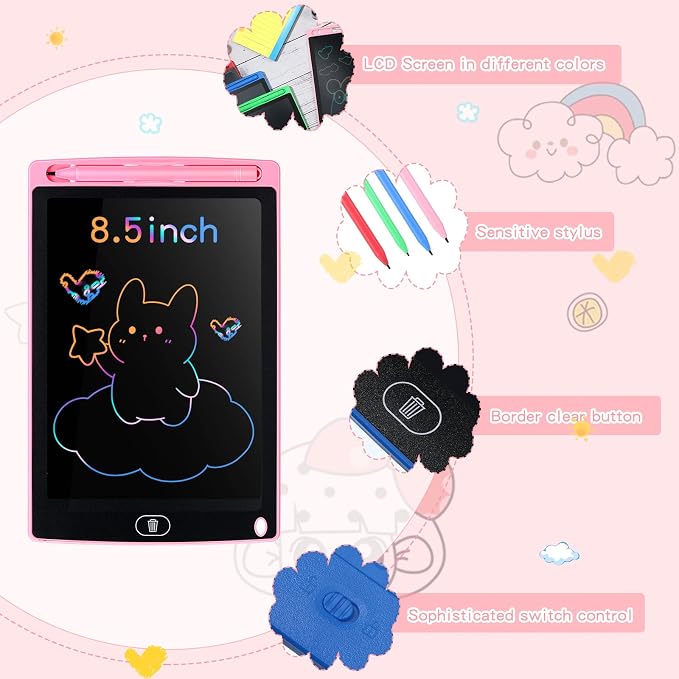 Zonon 4 Pcs LCD Writing Tablet 8.5 Inch Doodle Board Tablet Drawing Gifts LCD - Image 2