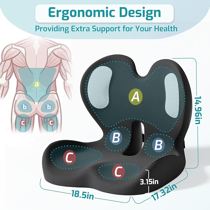 Ergonomic Seat Cushion, Office Chair Cushion - Image 7