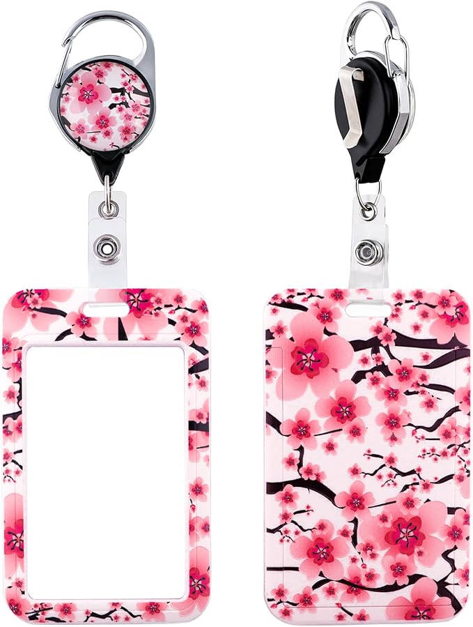 Aesthetic Flower ID Badge Holder by beemorita