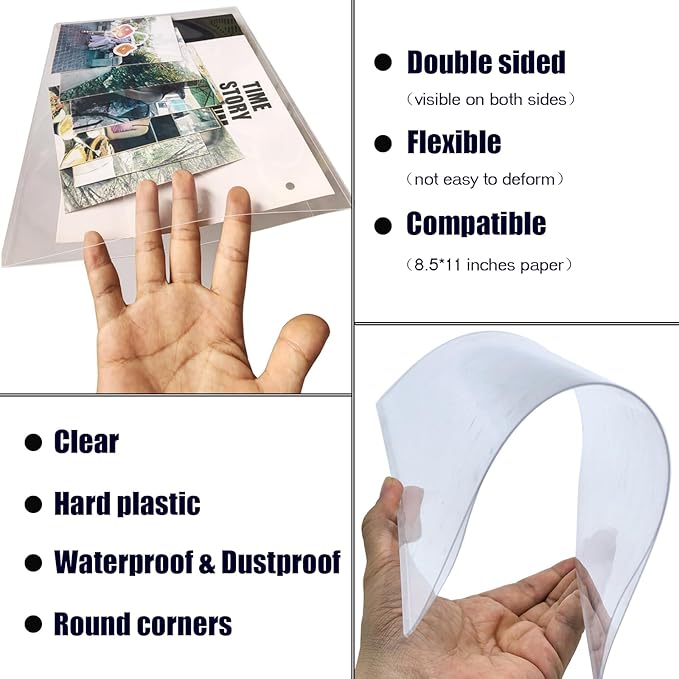 14 PCS 8.5" x 11" Rigid Print Protectors, Plastic Paper Sheet Protectors - Image 6