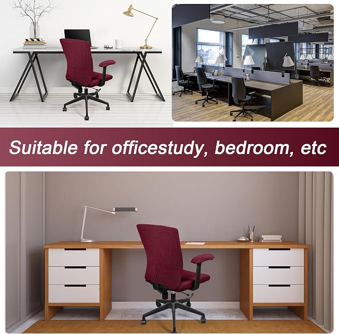 Tallew 4 Pcs Office Chair Covers Set Computer Universal Protective Stretchable - Image 6