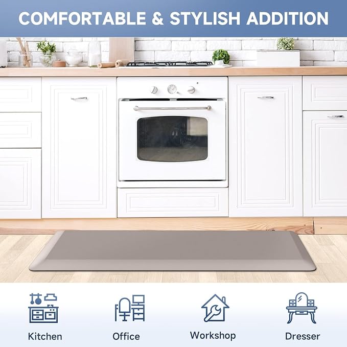 StepRite 4/5 Inch Thick Kitchen Mat Anti Fatigue Mat Kitchen Rugs Kitchen Decor - Image 7