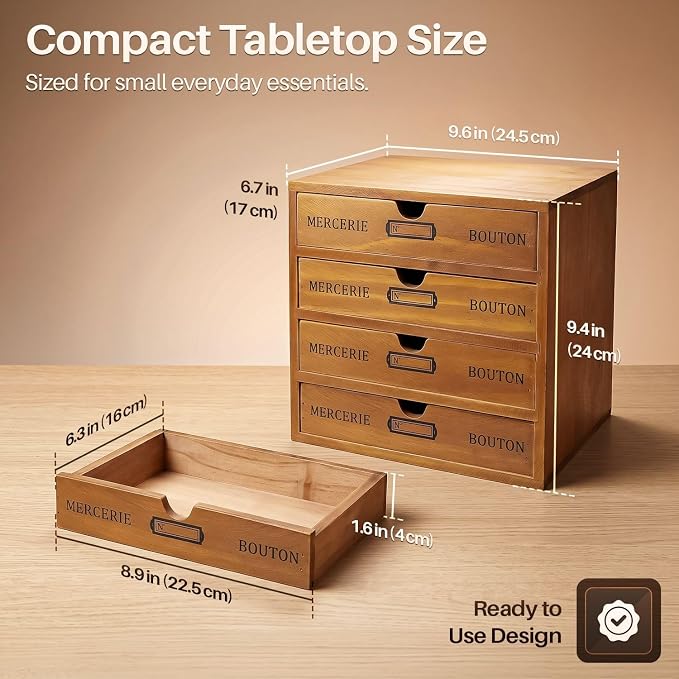 Flexzion Wood Desktop Organizer - Image 2
