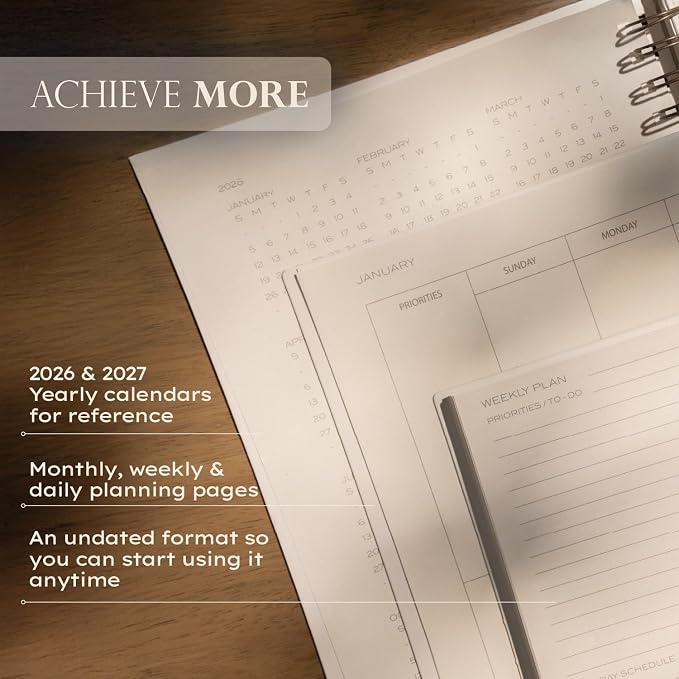 Anecdote Spiral Planner w/2026-2027 Calendar | Start Anytime - Image 4