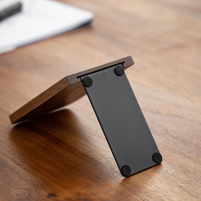 Muso Wood Book Ends for Shelves, Non-Slip Bookends, Heavy Duty Wooden Bookend - Image 4