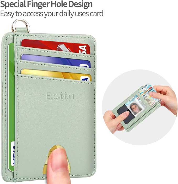 Slim Minimalist Front Pocket Wallet, RFID Blocking Credit Card Holder Wallet - Image 6