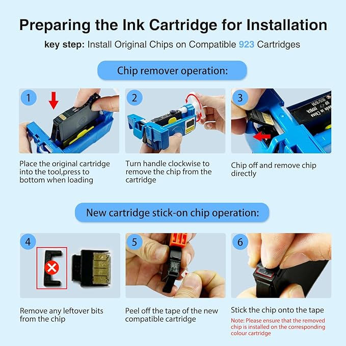 923 Ink Cartridges Combo Pack Without Chip Replacement for HP 923 Ink Cartridges for hp Printers Work for HP OfficeJet 8130e 8135e 8138e 8139e 8130 OfficeJet 8120 8122e 8123 Printer,4 Pack-DeskLoop Office
